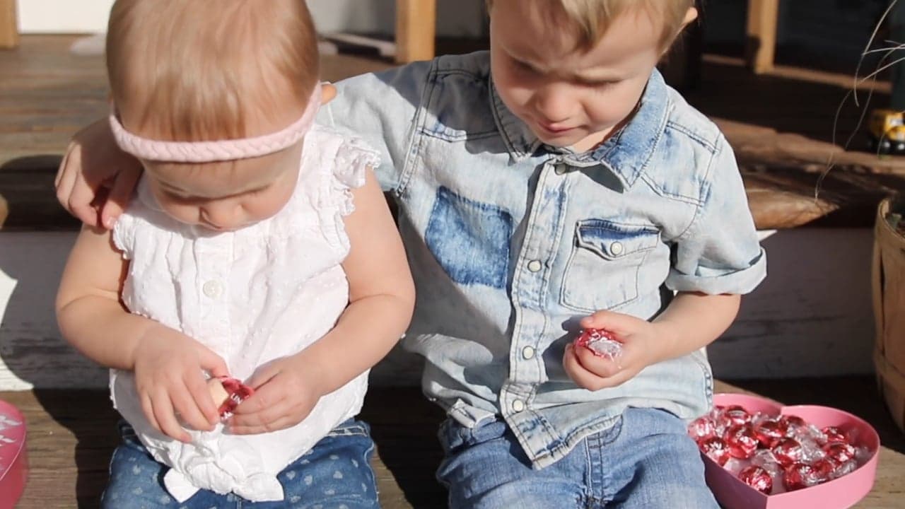 Jake, Kinsley and Cairo on Valentine's Day 2017